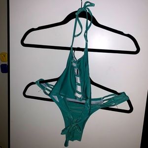 Emerald colored suit suit set, pre-owned, Size: XS